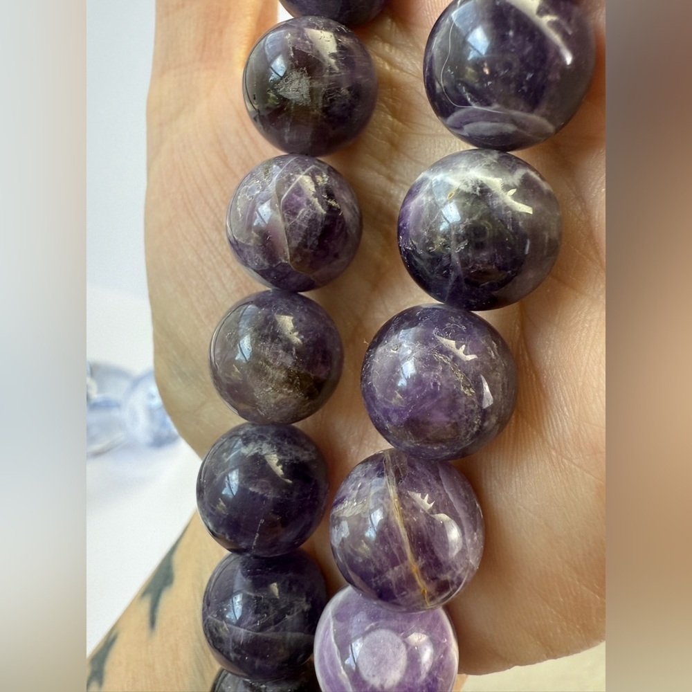 Amethyst natural stone necklace - Picture 2 of 4